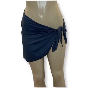 Zuliana Dark Grey Spandex Cover Up/Sarong Skirt. Made In USA. New With Tags,